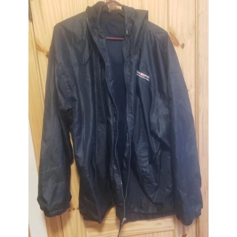 Beverly Hills Polo Club NEW Vtg Men's Black Jacket Windbreaker Coat Sz Large